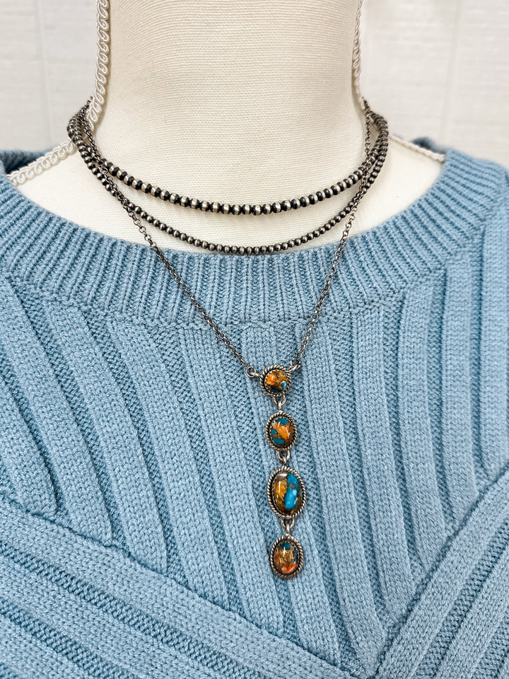 HaDa: Spiny Oyster Lariat Necklace #1