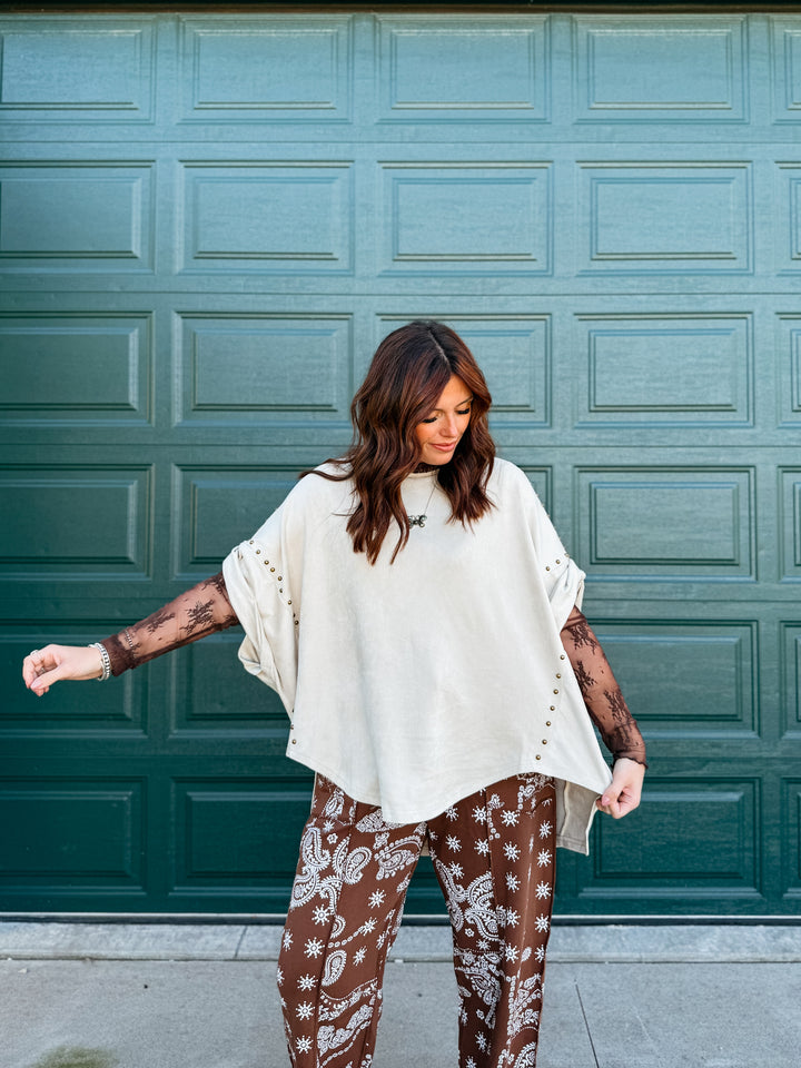 Charolette Suede Stud Top