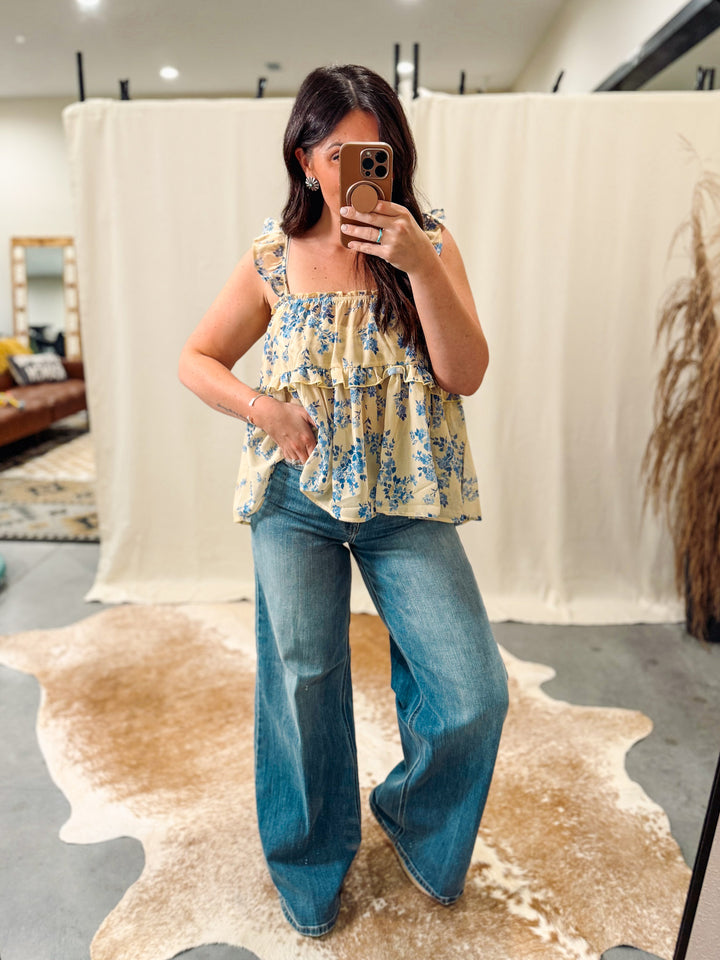 Something Blue Floral Top