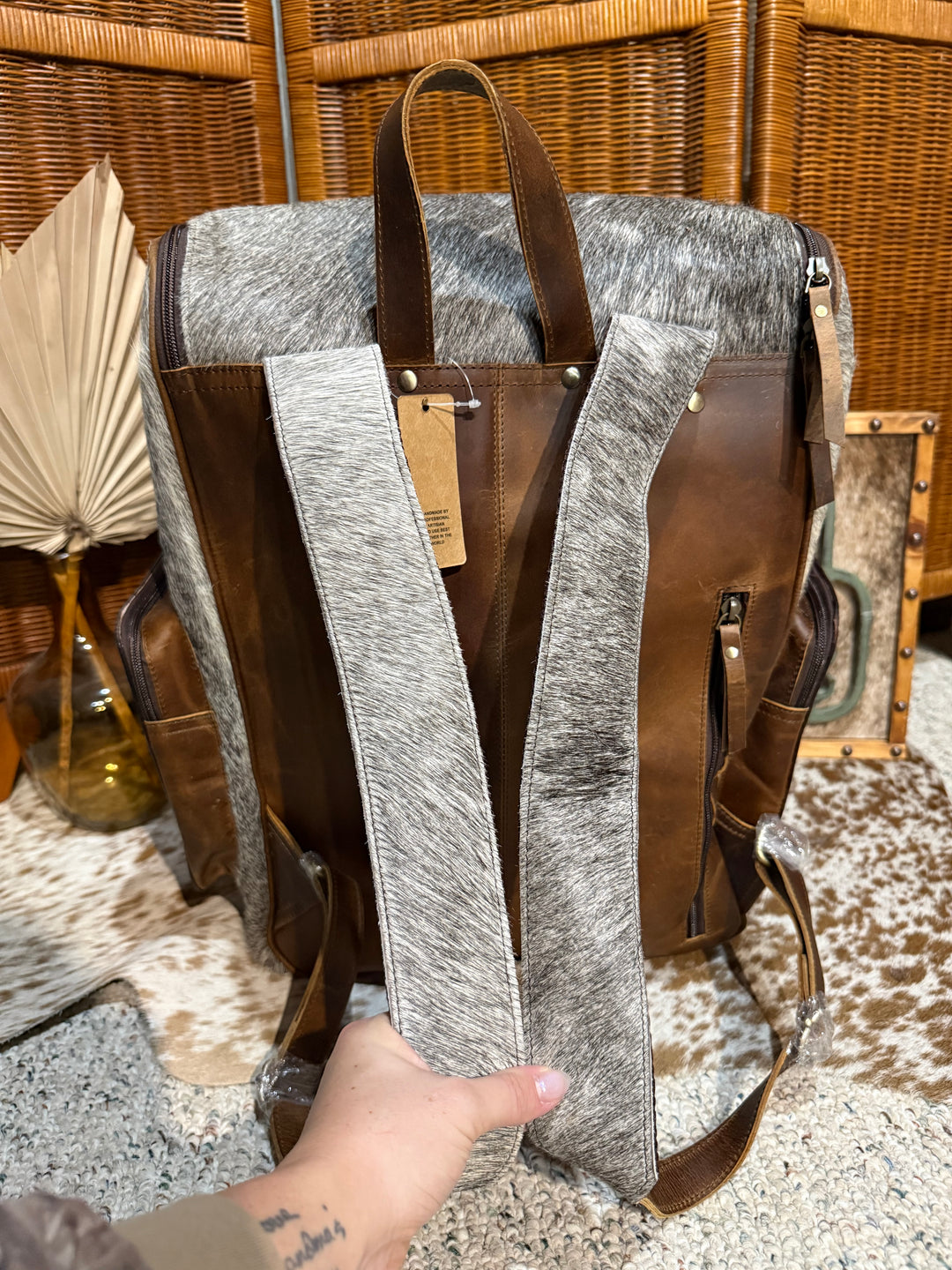 Evangeline Cowhide Backpack #79