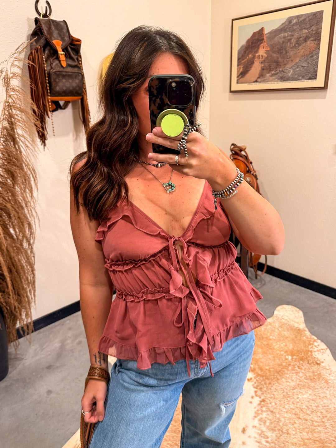 Pink Peplum Cami