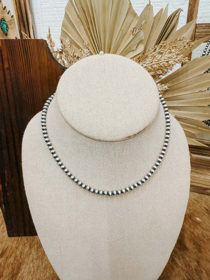 4mm 14” Navajo Pearl Necklace