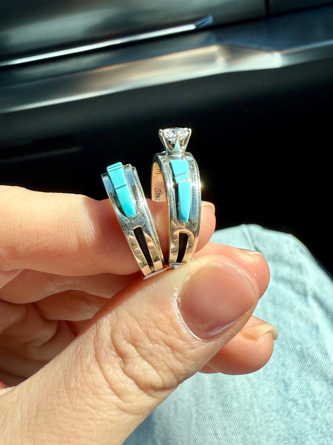 Kingman Turquoise Wedding Set