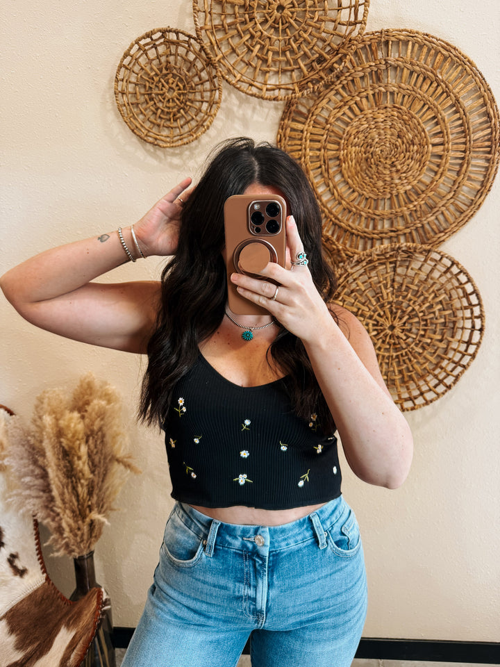 Daisy Embroidered Bralette