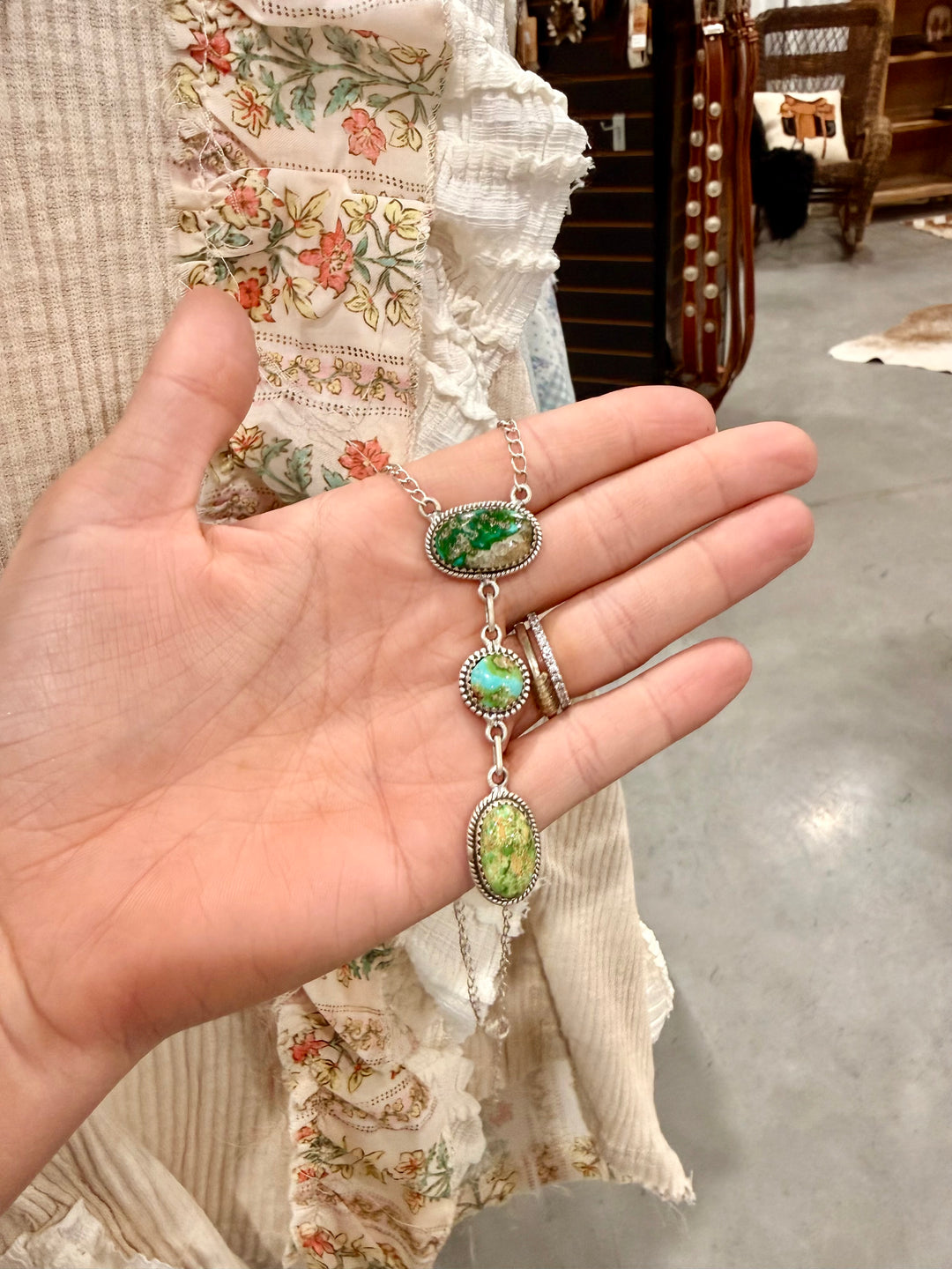 Sonoran Turquoise Lariat Necklace
