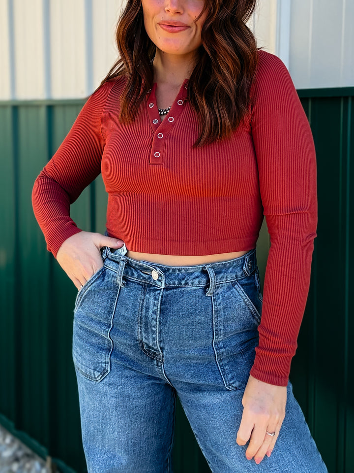 Butter Long Sleeve: Rust