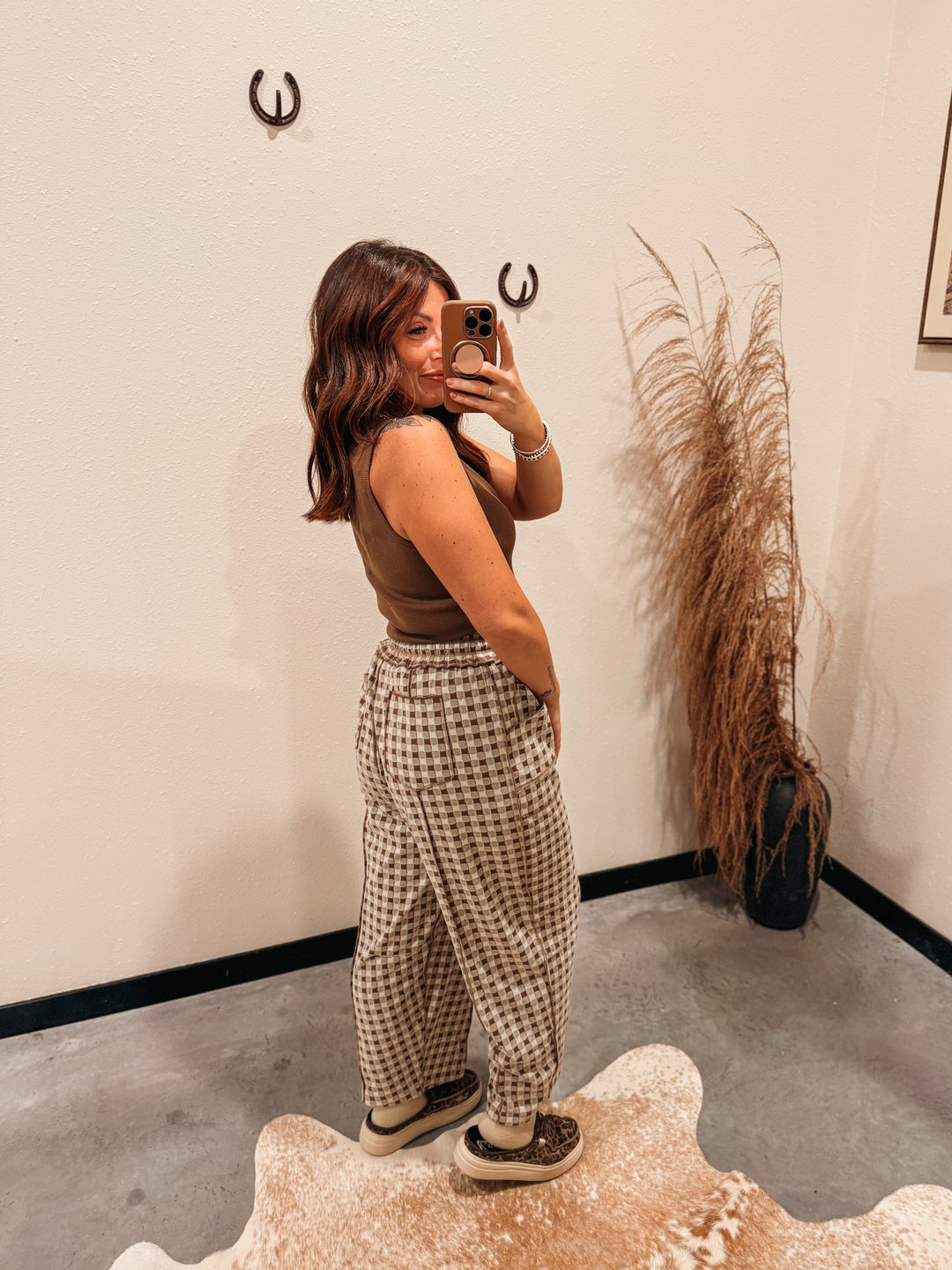 Gingham Barrel Lounge Pants