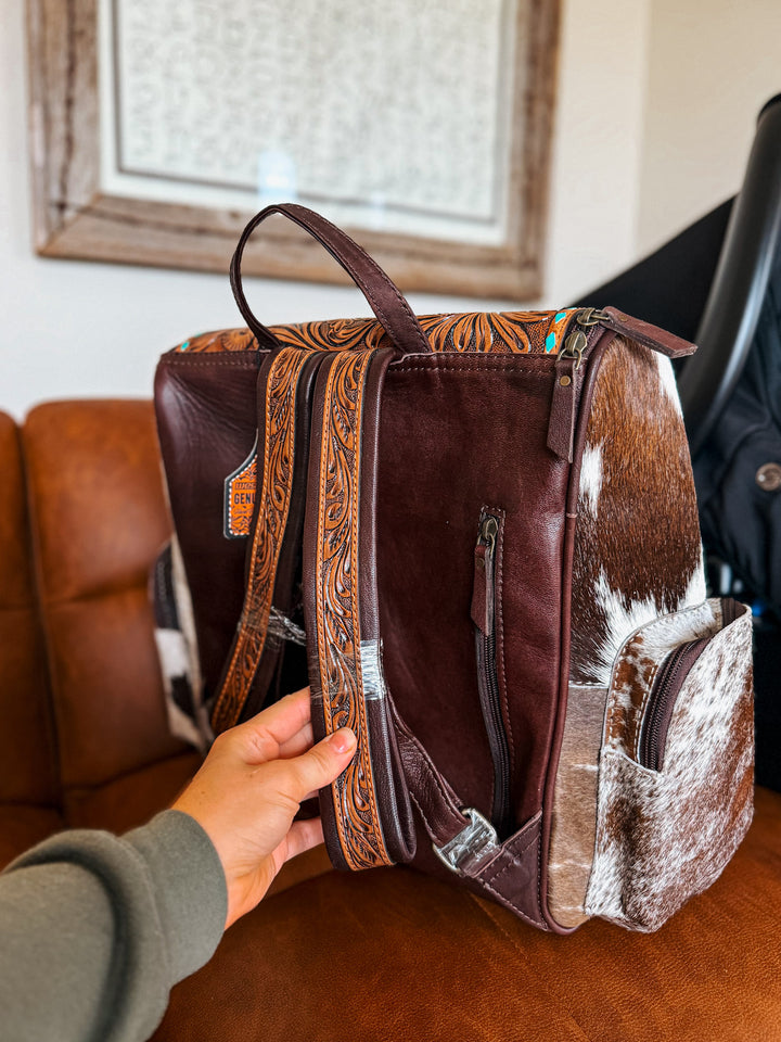 MAMA Cowhide Inlay Backpack