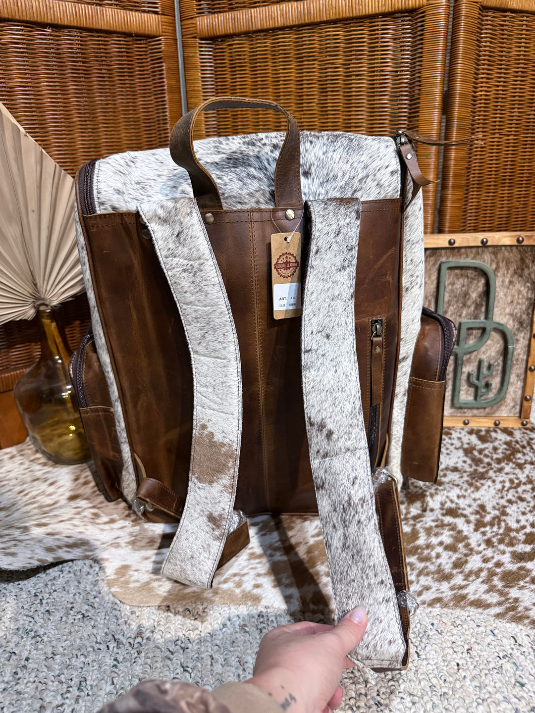 Evangeline Cowhide Backpack #96