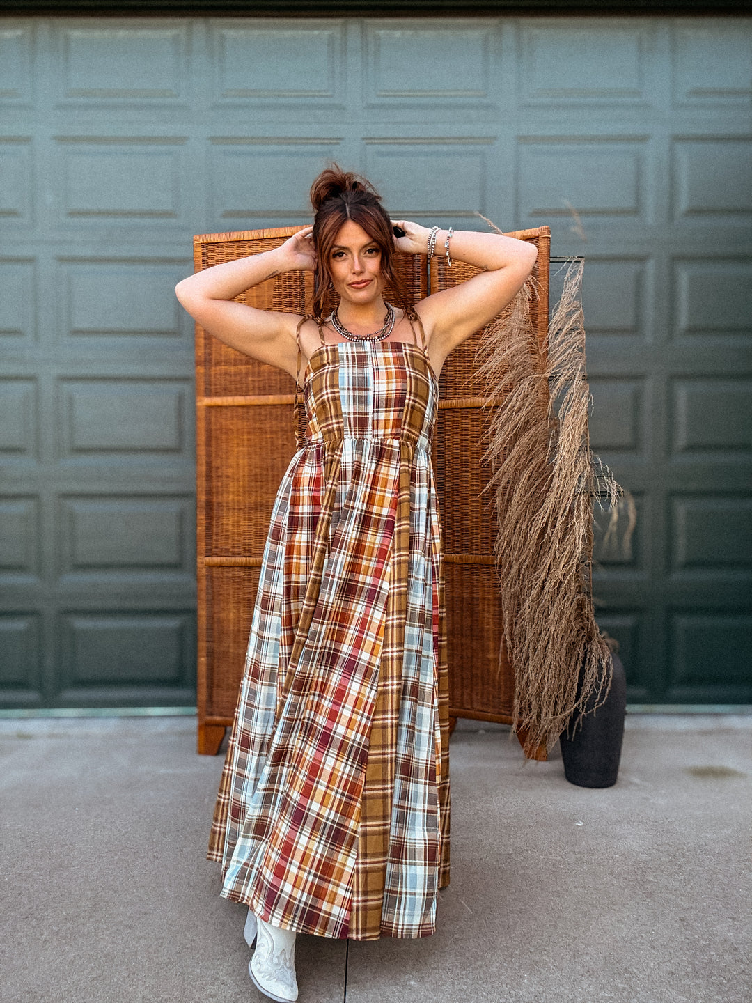 Ashford Plaid Maxi Dress