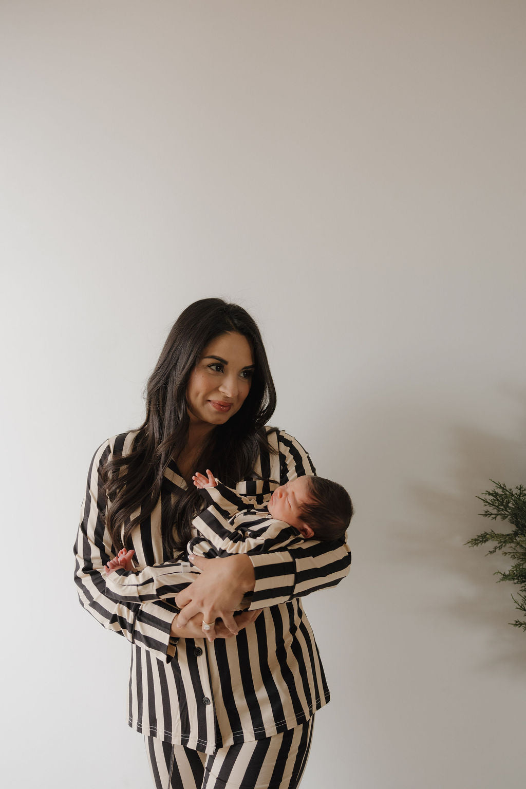 Women's Bamboo Button Up Lounge Set | Midnight Stripe