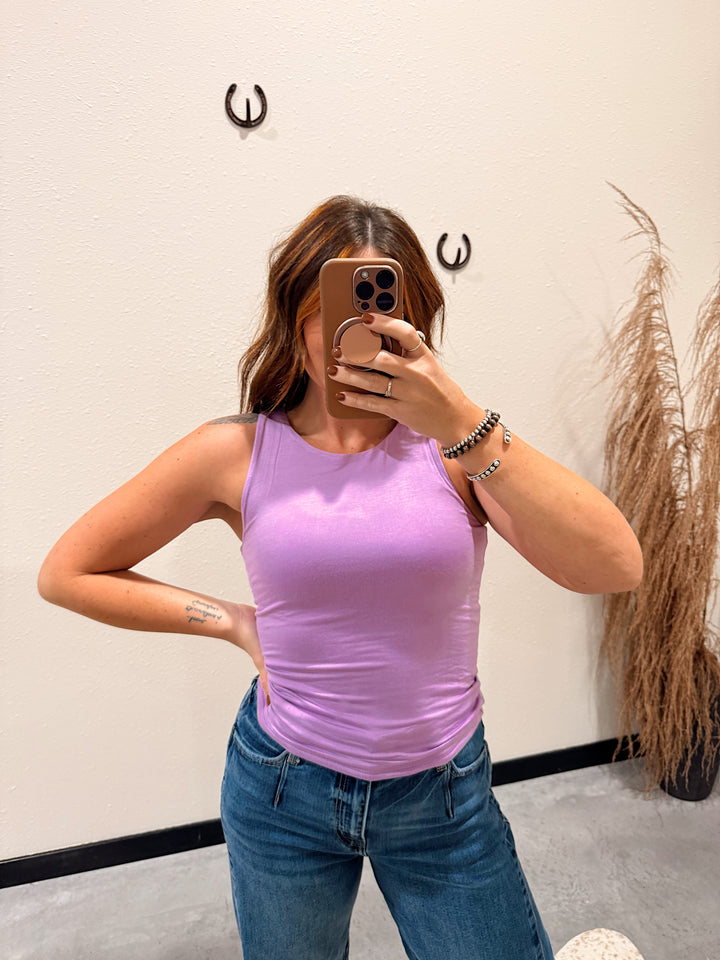 Core Smooth Tank: Bee Lavender