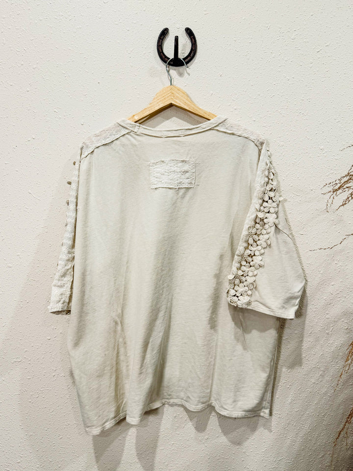 In the Garden Top: Ivory