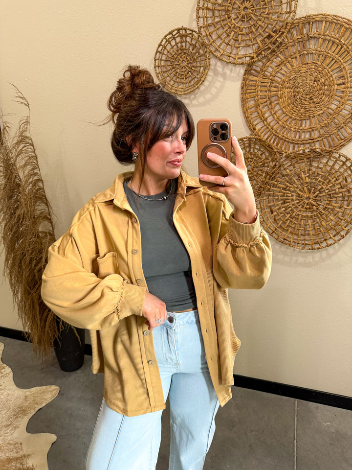 Jude & Judd Waffle Knit Button Up