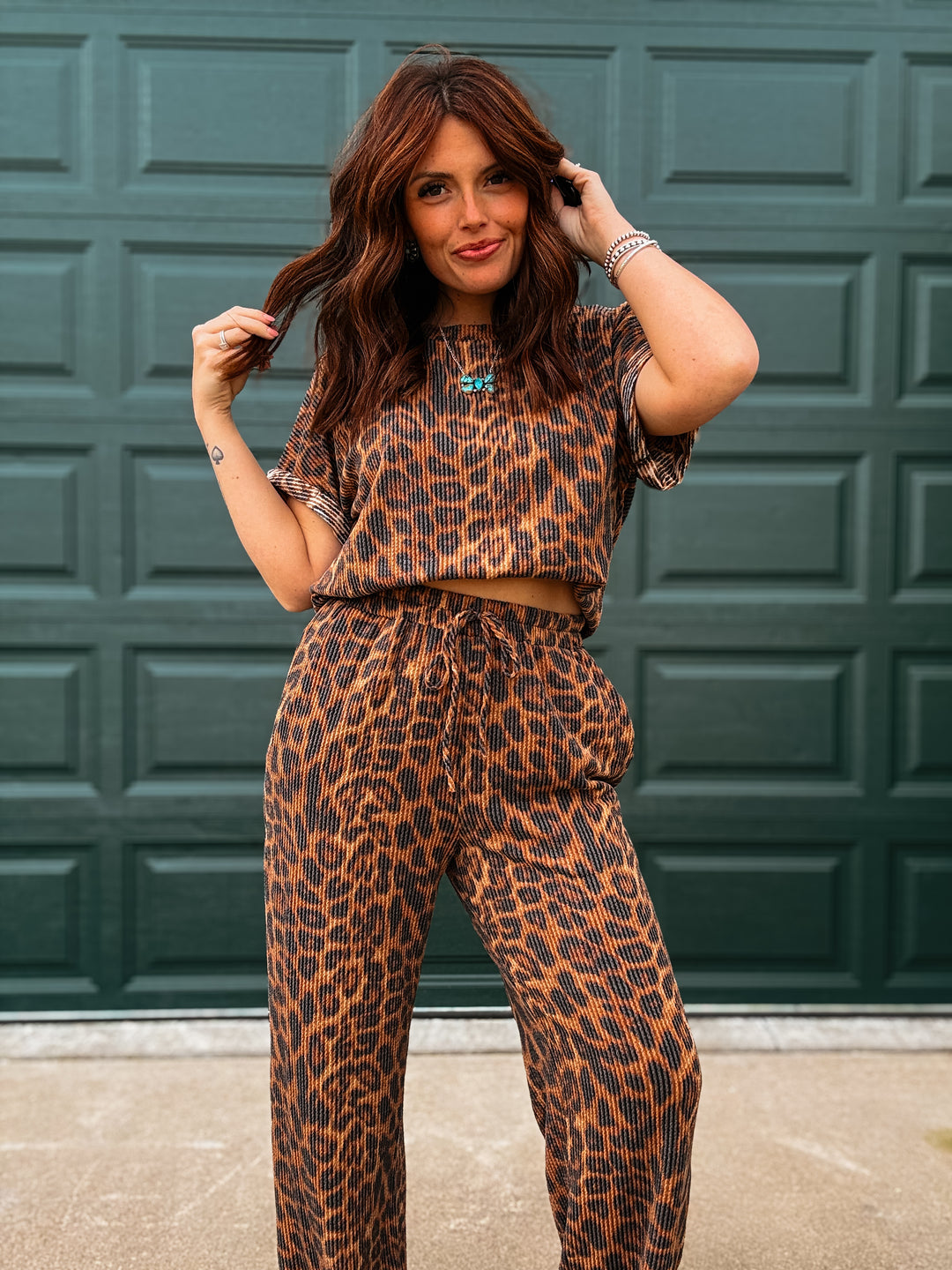 Cheetah Kelsey Pant Set