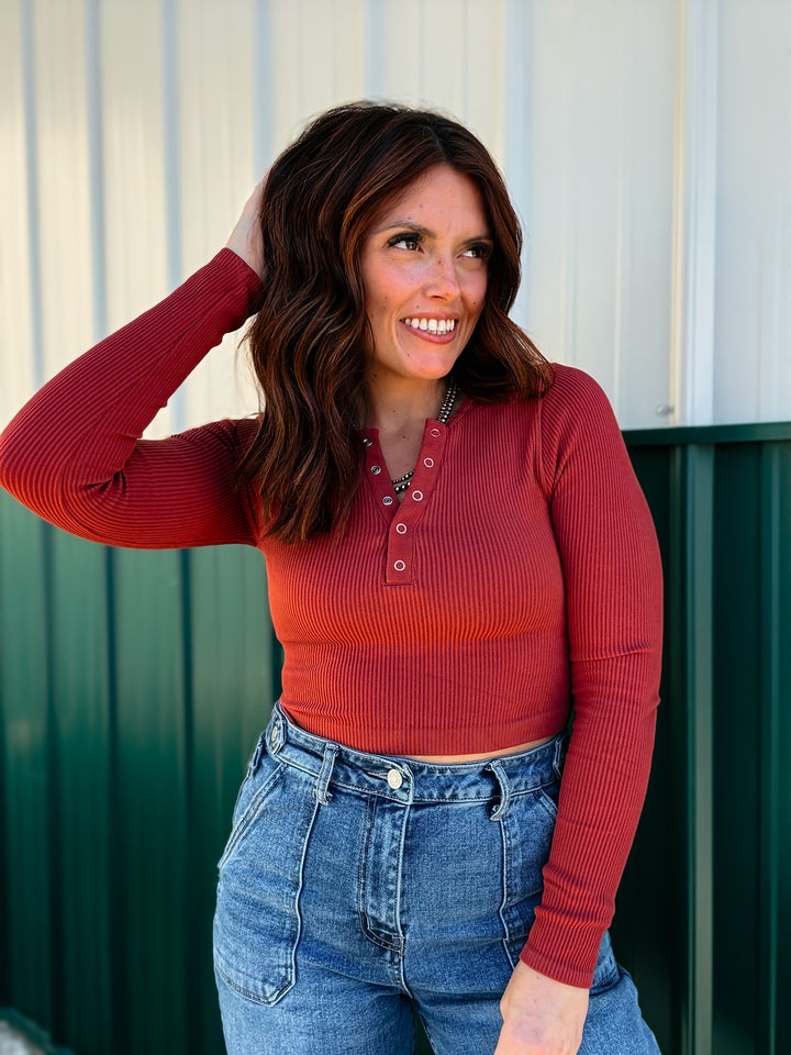 Butter Long Sleeve: Rust