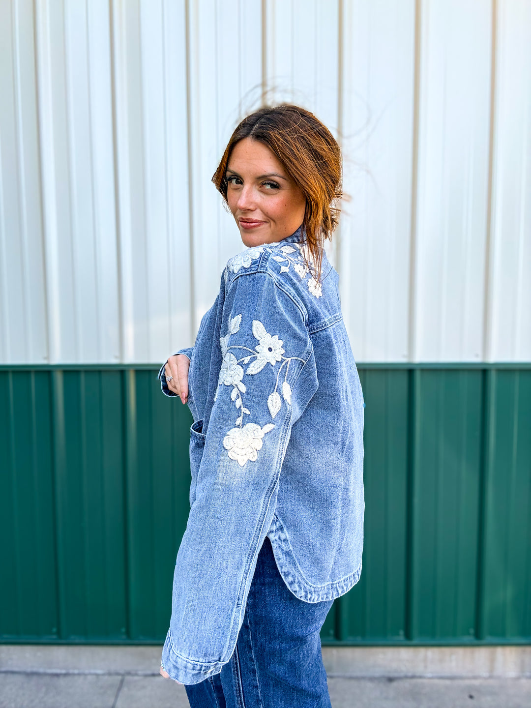 Mima Made Floral Denim Jacket