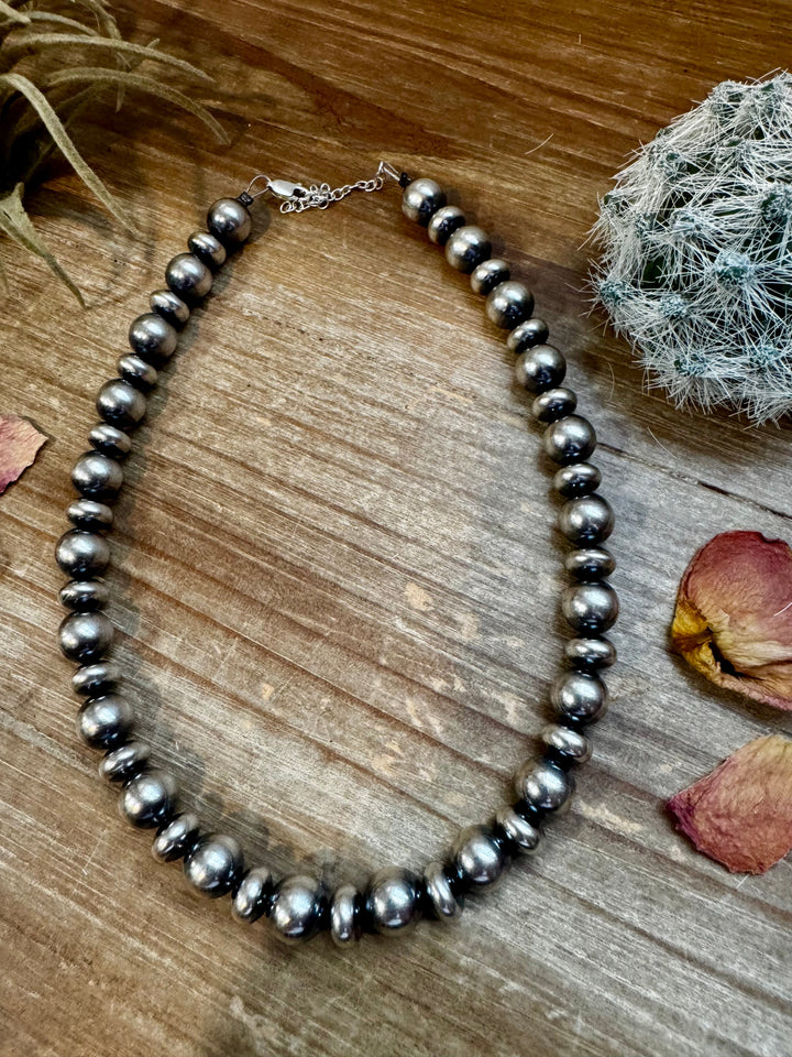 Sterling Silver Pearl Choker - 10mm - 14”