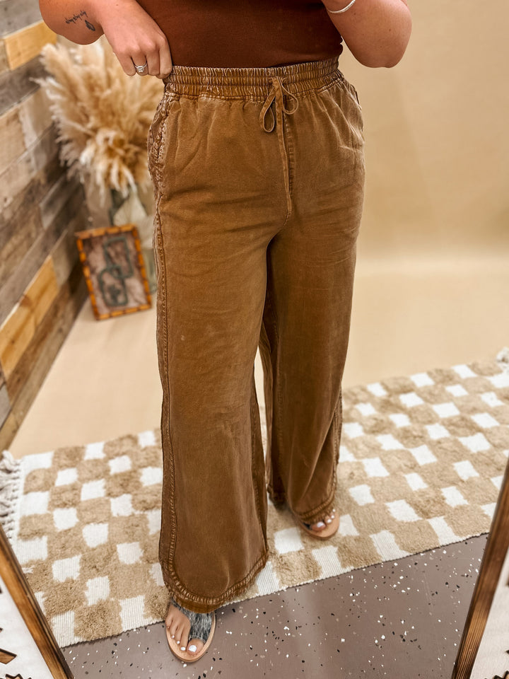 Twill Lounge Pant: Camel