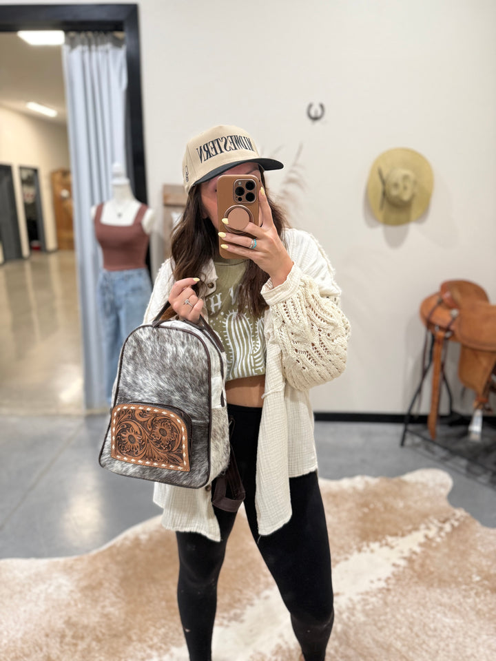 Cowhide Backpack #4