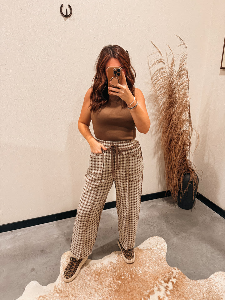 Gingham Barrel Lounge Pants