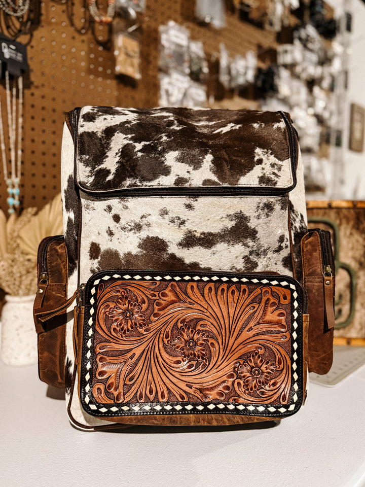 Evangeline Cowhide Backpack