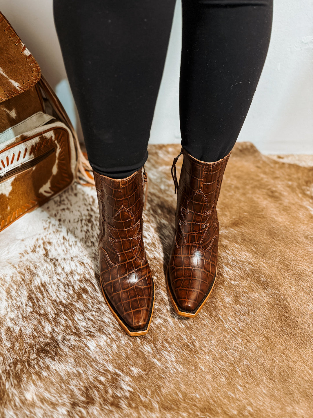 Ariat Jade Espresso Croc Bootie