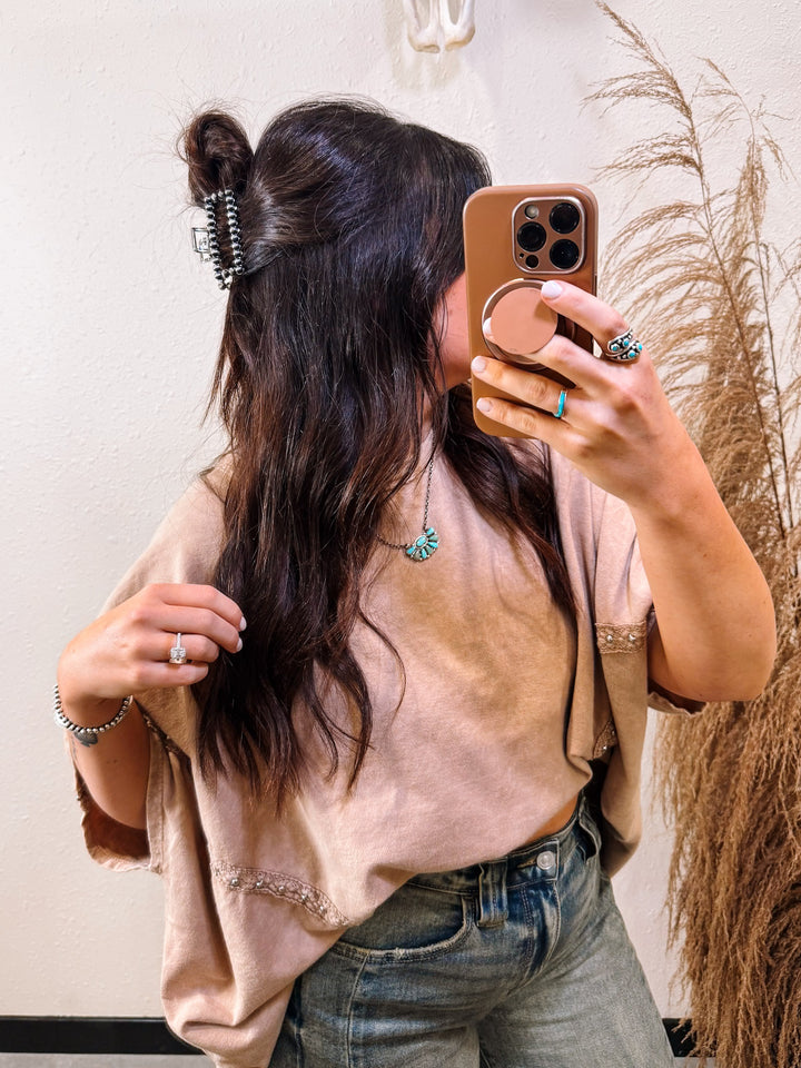 Western Mini Navajo Pearl Hair Claw