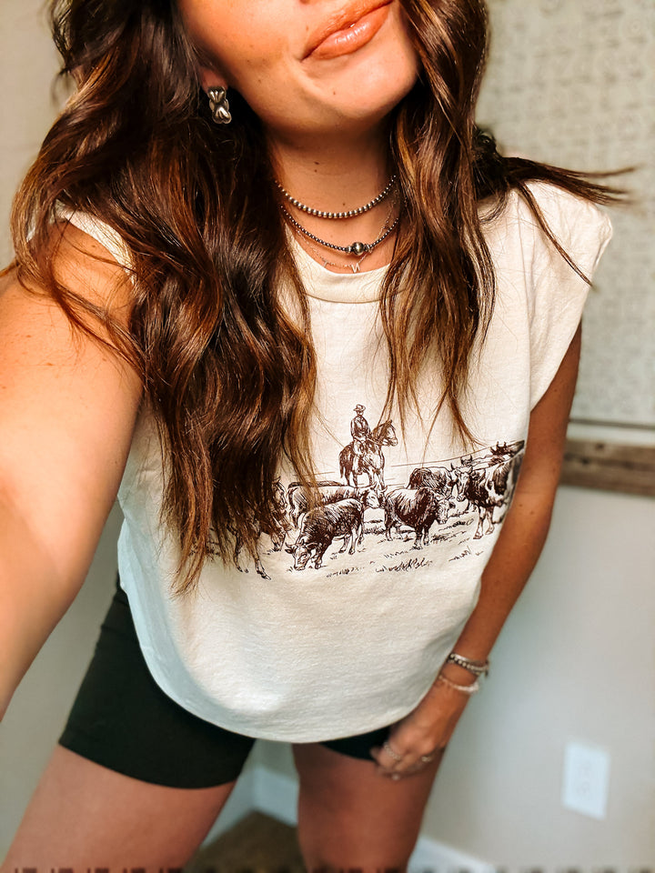 Content Cowboy Boyfriend Tank