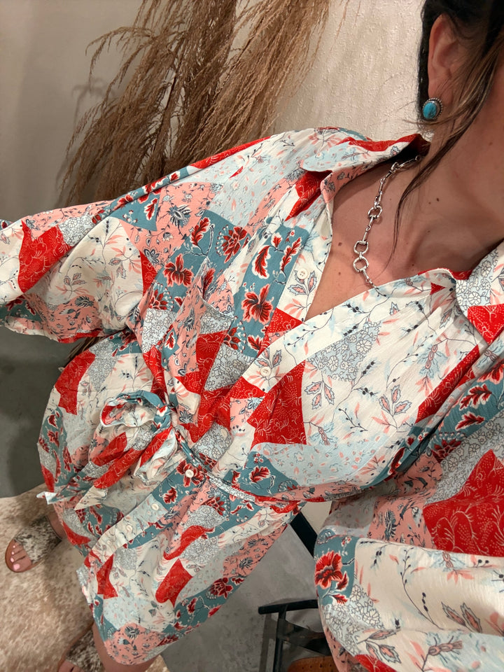 Red and Blume Tunic Dress
