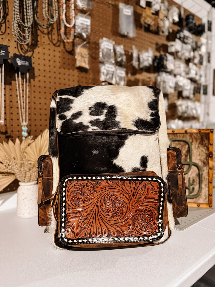 Evangeline Cowhide Backpack #6