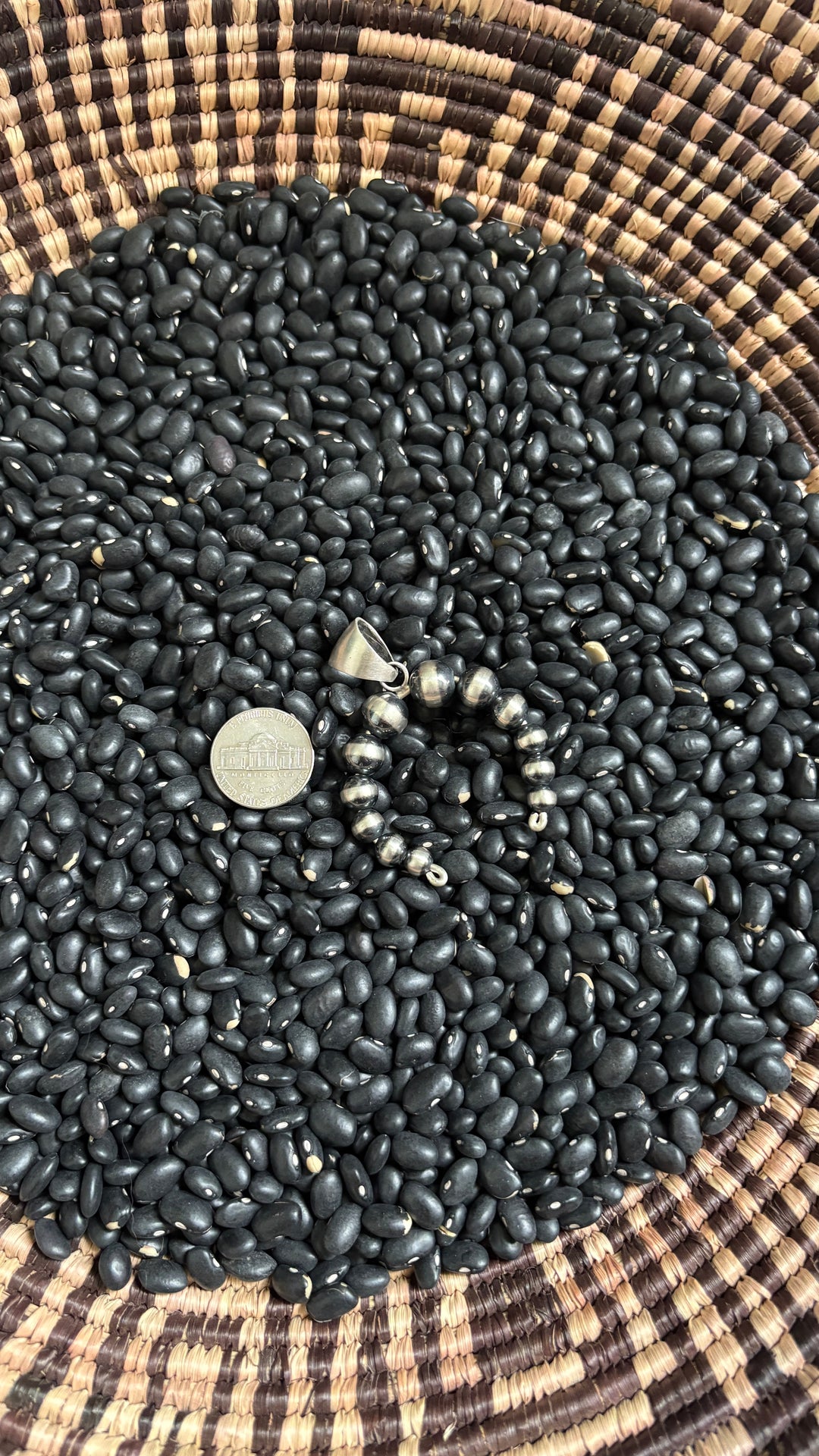 STERLING SILVER PEARL NAJA PENDANT