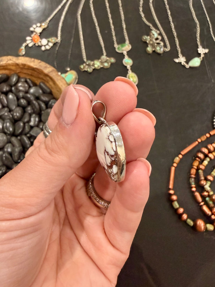 White Buffalo Heart Pendant