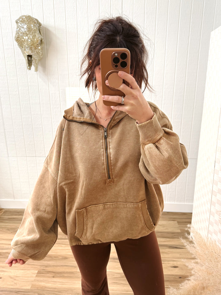 Calli 1/2 Zip Oversized Hoodie