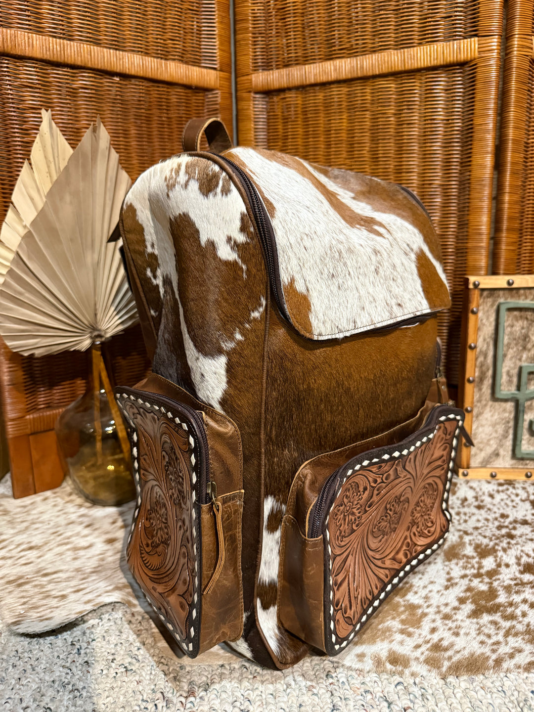 Evangeline Cowhide Backpack #100