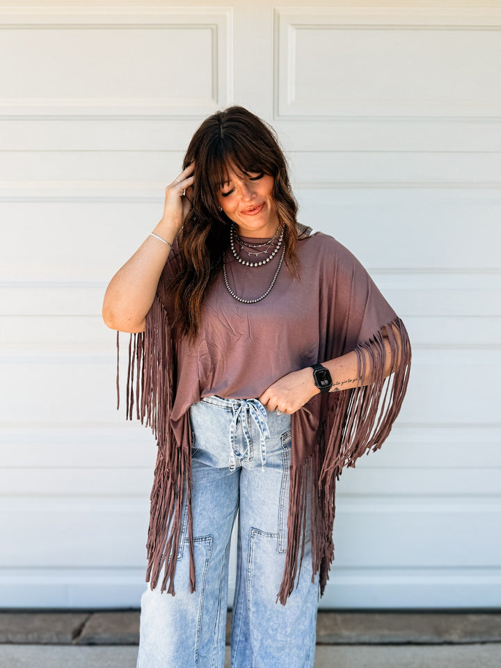 Fringe Tunic: Plum