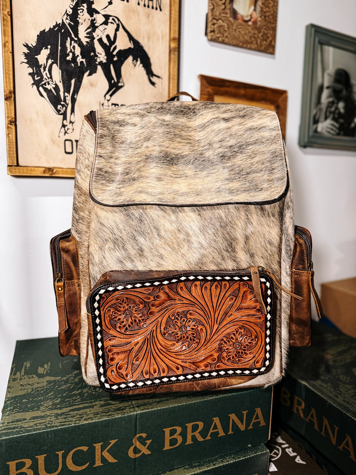 Evangeline Cowhide Backpack #1