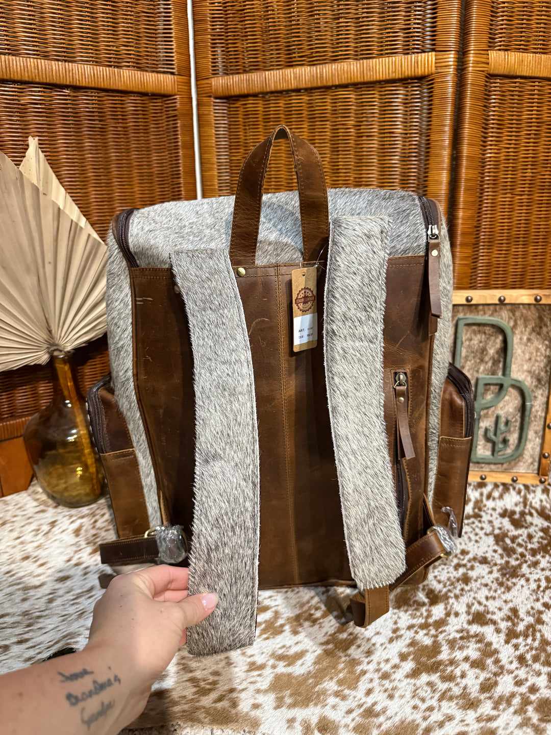 Evangeline Cowhide Backpack #61