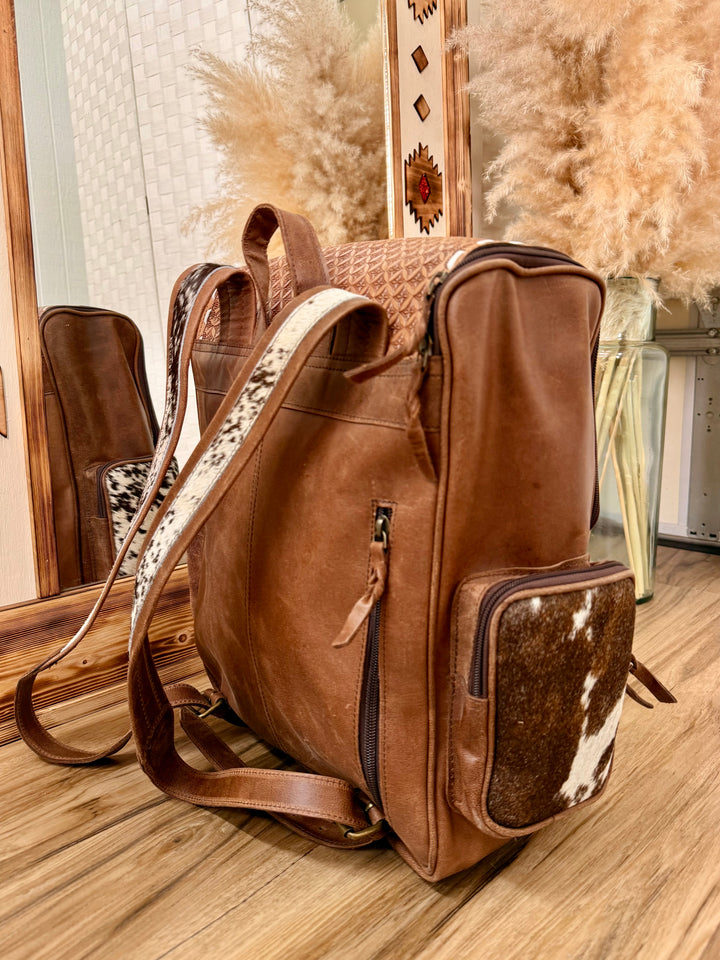 Aztec Cowhide Backpack  