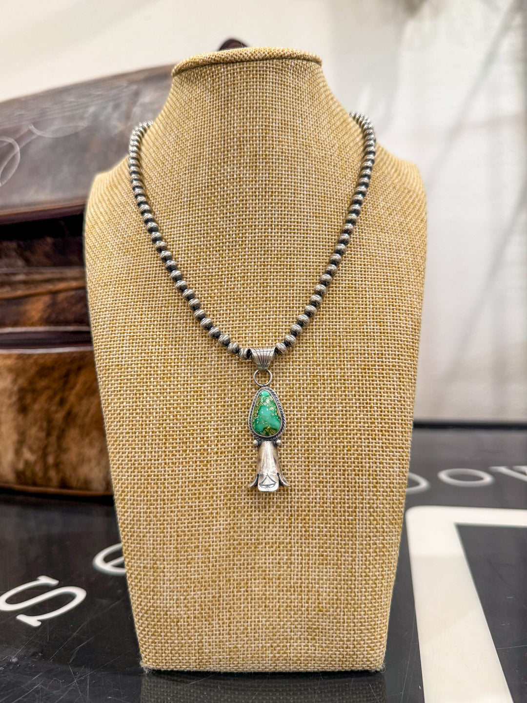 Siren Squash Pendant on Pearls #2