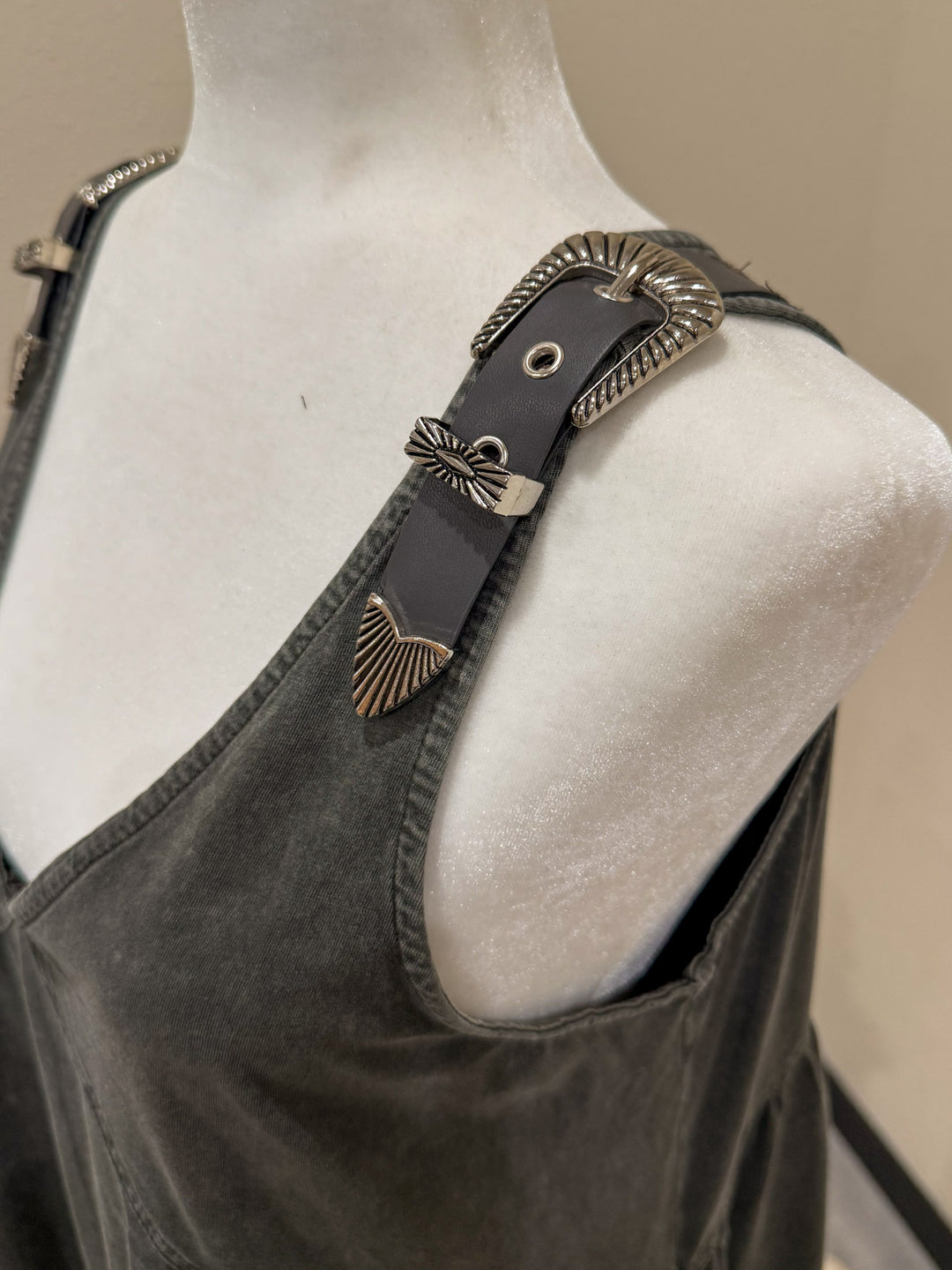 Presley Buckle Dress: Black