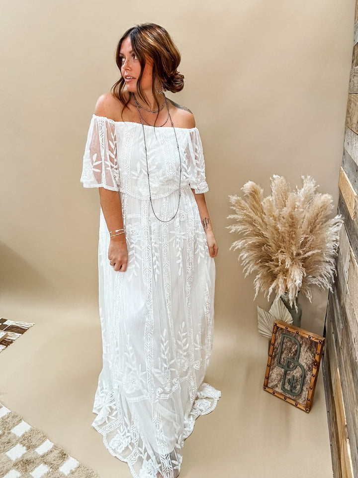 Bohemian White Maxi Dress