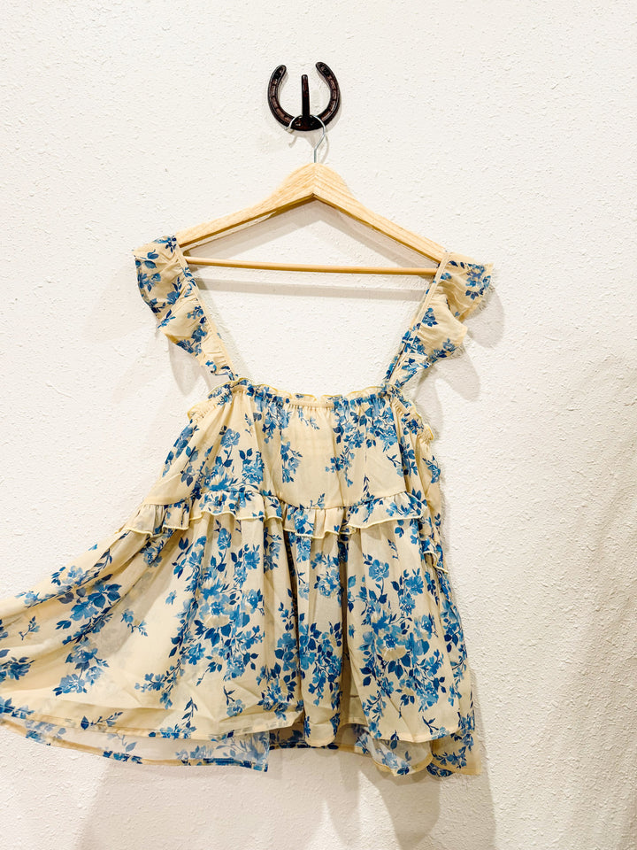 Something Blue Floral Top