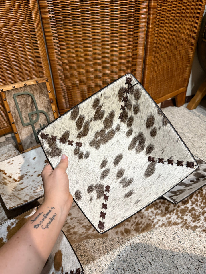 Cowhide & Leather Decorative Bowl