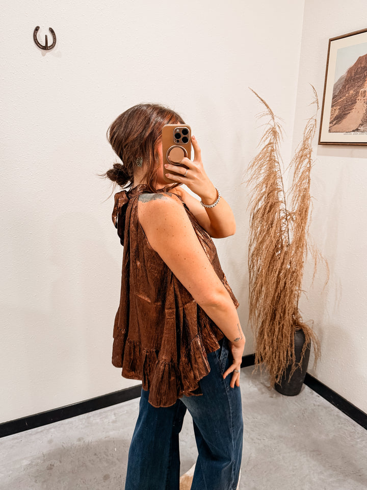 The Bronze Halter Top