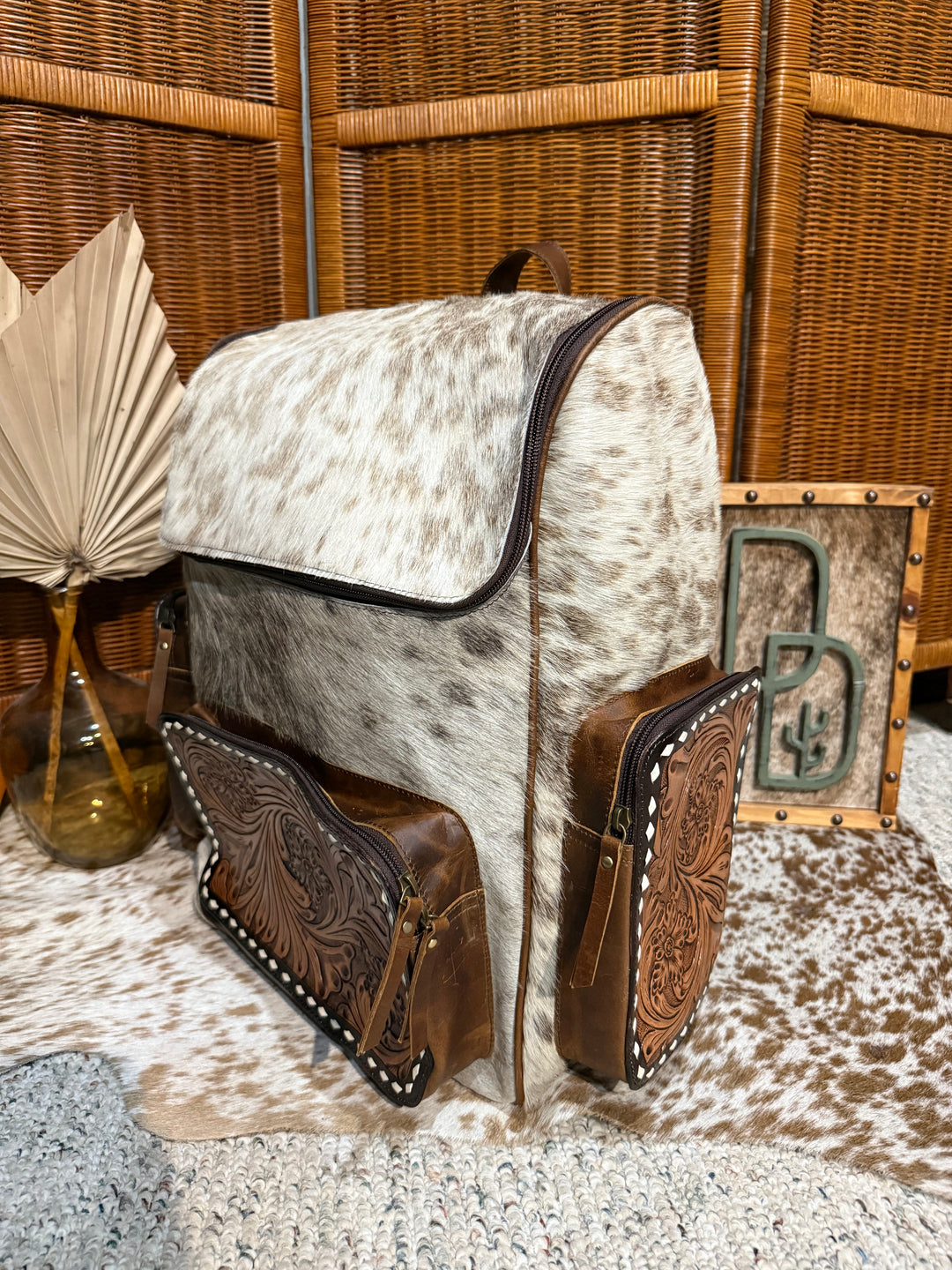 Evangeline Cowhide Backpack #81