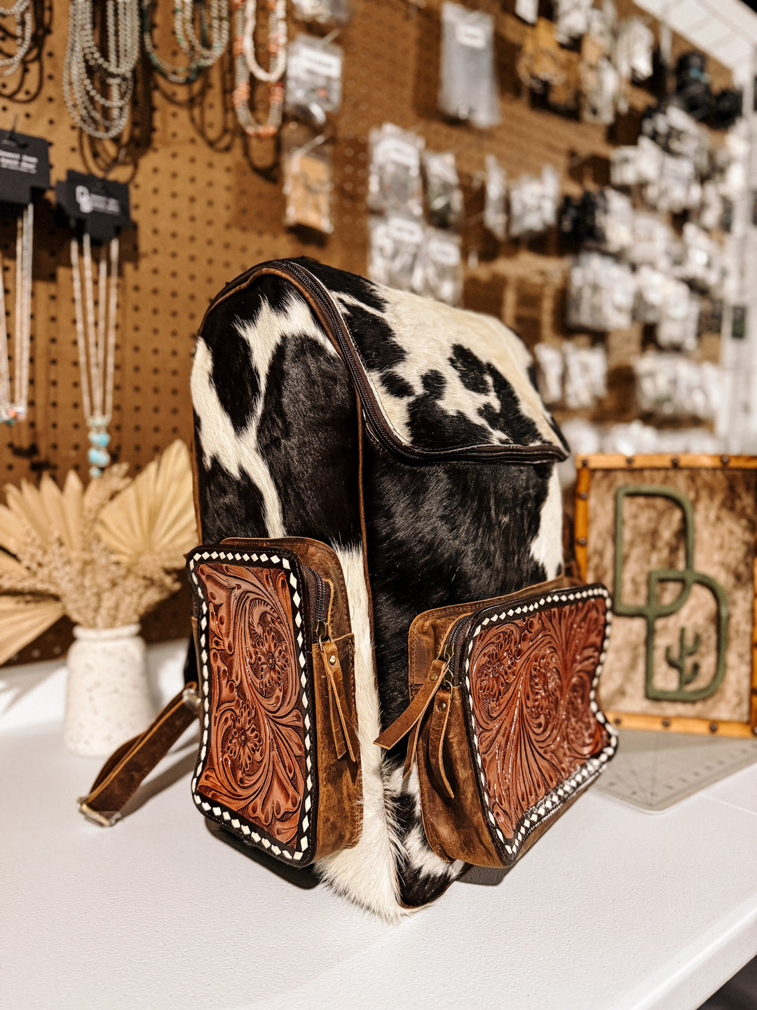Evangeline Cowhide Backpack #6