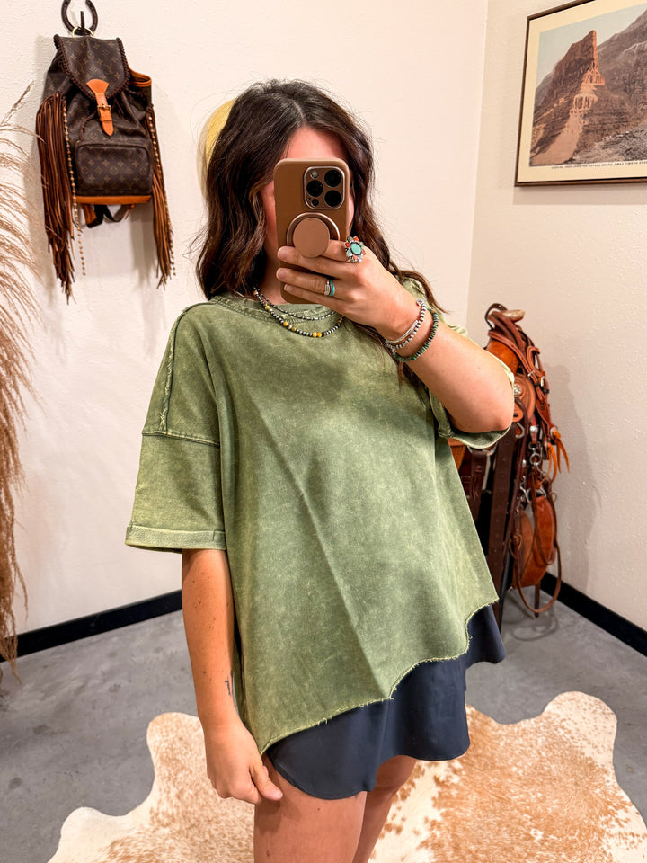 Core Washed Up Tee: Olive