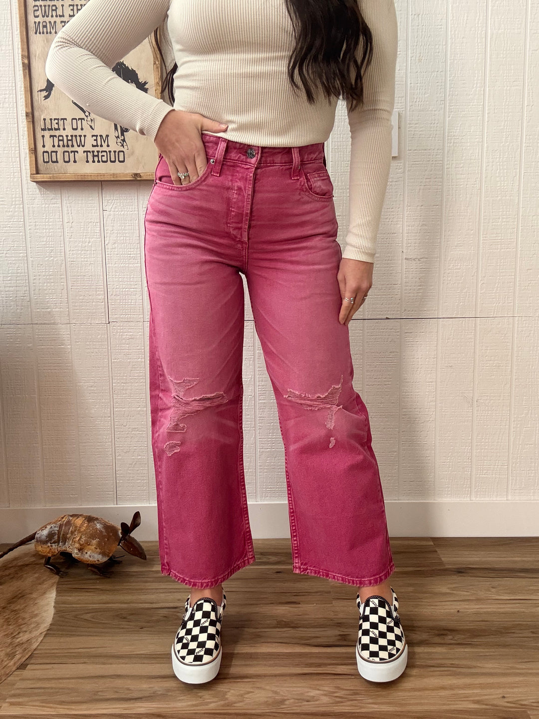 Ariat: Ultra High Rise Tomboy Wide: Pink