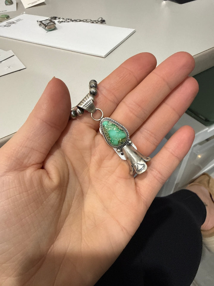 Siren Squash Pendant on Pearls #2